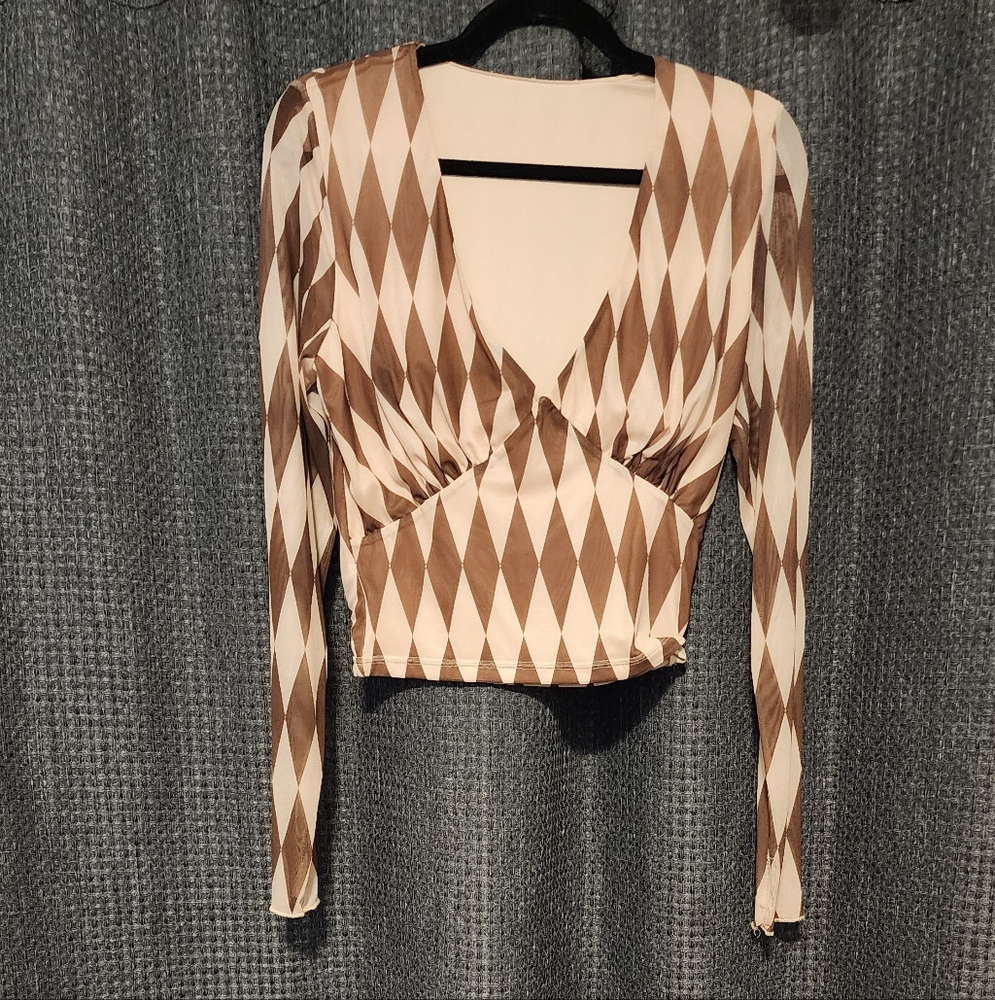 Forest Ink Patterned Women's Top